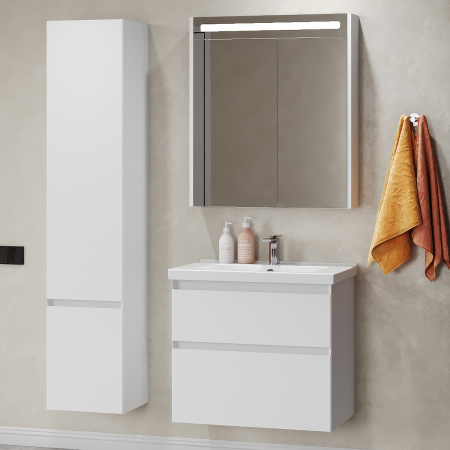 Тумба под умывальник Belux Киото подвесная 60, белый глянцевый