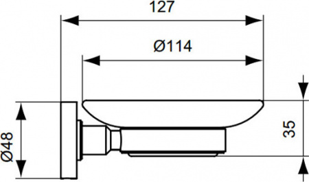 Мыльница Ideal Standard IOM A9122AA матовое стекло