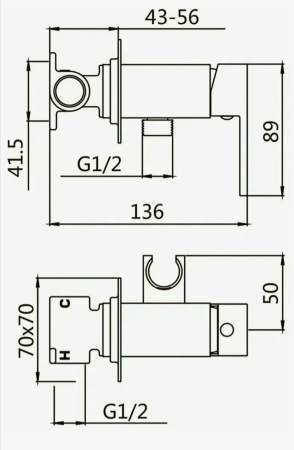 Душ RESIA W CK-P11W гигиенический со смесителем из латуни BOCH MANN, с шлангом 120 см, цвет БЕЛЫЙ