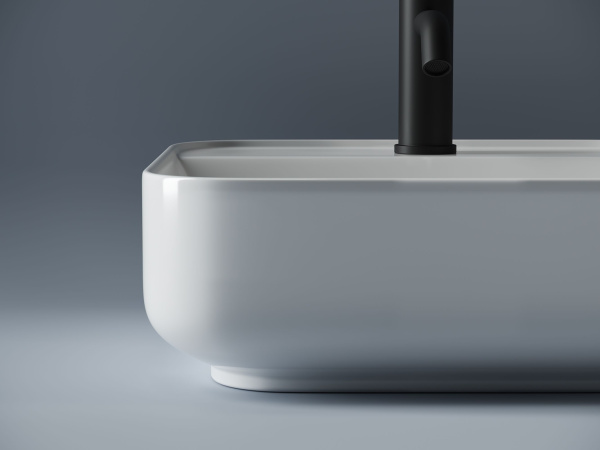 Умывальник чаша накладная квадратная Ceramicanova Element 390*390*140мм, Белый, CN5014