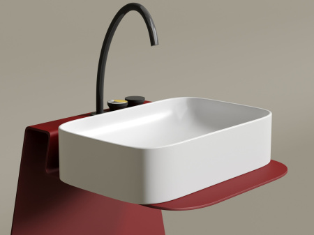 Умывальник чаша накладная прямоугольная Ceramicanova Element 605*380*150мм, белый матовый, CN6053MW