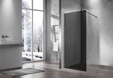 Душевая перегородка Vincea Walk-In VSW-1H900CGGM, 900*2000, вороненая сталь, стекло тонированное