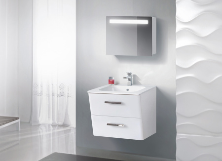 Тумба под умывальник Belux Марсель Н 60-02 Белый глянцевый