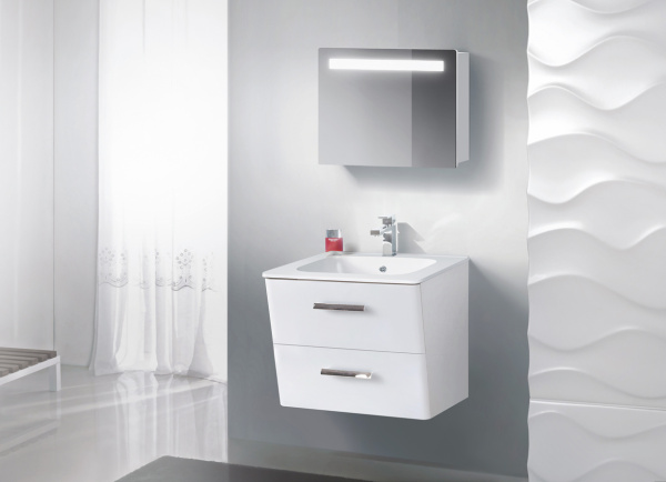 Тумба под умывальник Belux Марсель Н 60-02 Белый глянцевый