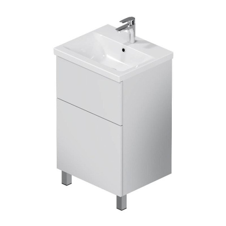 M90FSX0502WG Gem База под раковину AM.PM, напольная, 50 см, 2 ящика push-to-open, белый, глянец