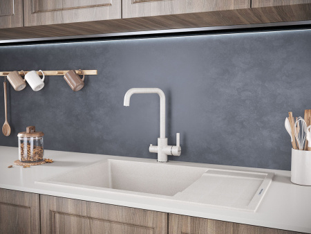 Смеситель для кухни Paulmark LOGAS Lo213021-328, бежевый