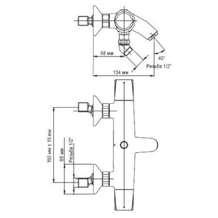 Смеситель для ванны с душем Jacob Delafon Elevation E18874-CP