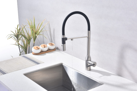 Смеситель для кухни Paulmark MAGNETO ONE Ma213188-BS, брашированная сталь