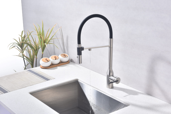 Смеситель для кухни Paulmark MAGNETO ONE Ma213188-BS, брашированная сталь