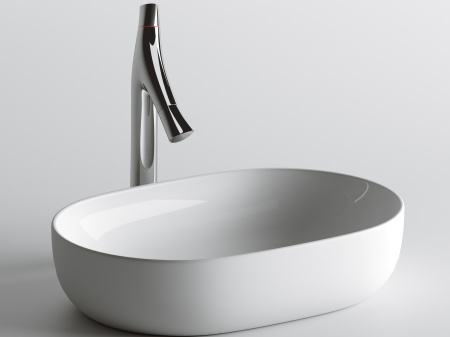 Умывальник чаша накладная овальная Ceramicanova Element 600*415*135мм, Белый, CN6047