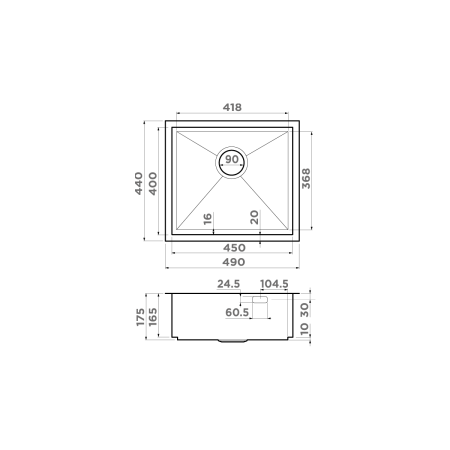 Кухонная мойка Omoikiri Kasen 49-16-INT-LG нерж. сталь/светлое золото 4997054