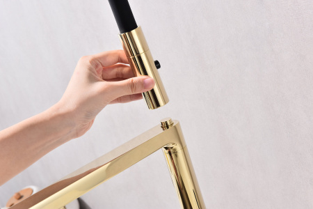 Смеситель для кухни Paulmark TORNADO To213402-G, золото