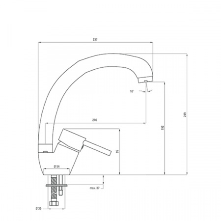 Смеситель для мойки Deante Aster BCA_066M хром