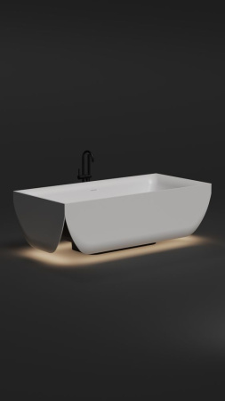 Ванна отдельностоящая Salini ARIA 190х90, S-Sense, глянцевый белый 1051101G