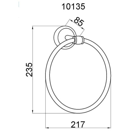 Кольцо для полотенец Boheme Vogue Bianco 10135 Хром