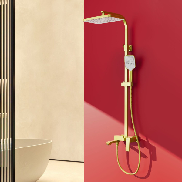 Душевая система Raglo R01.24.03, сатин золотой