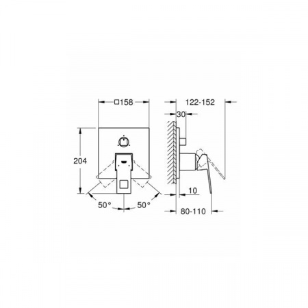 Смеситель скрытого монтажа Grohe Eurocube 24094000