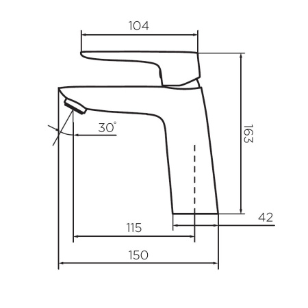 Смеситель для умывальника Dorff D40102100 Prime new