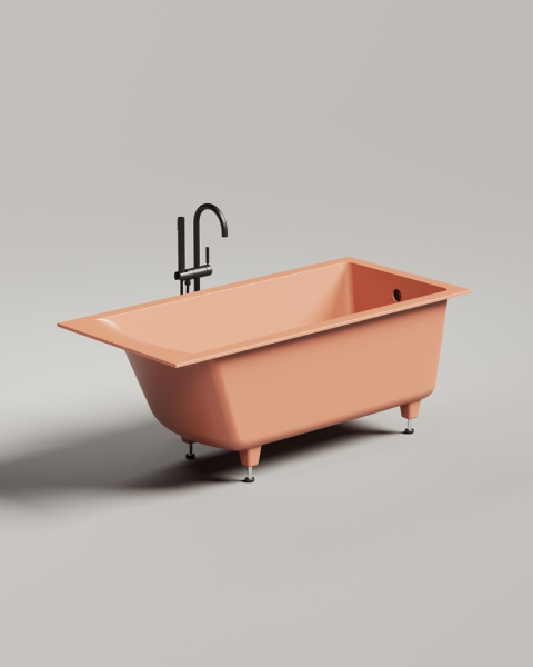 Ванна встраиваемая Salini CASCATA 150x70 покраска по RAL полностью, S-Stone, матовый 105021MF