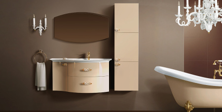 Тумба под умывальник Belux Версаль НП 80-02 Бежевый глянцевый