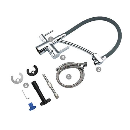 Смеситель для кухни Gappo G4398-17 со встроенным фильтром (краном) под питьевую воду