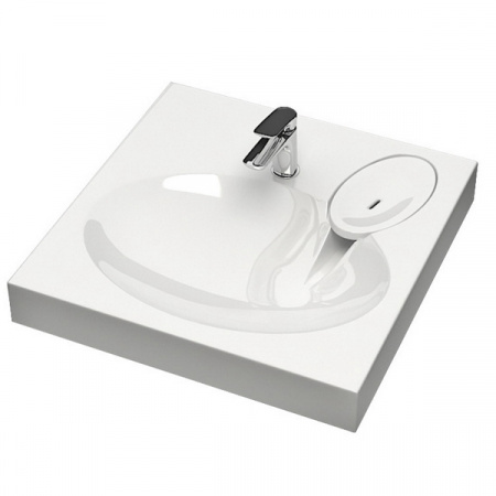 Раковина Elmar R-01D001-01 60x60 сигнально-белый с сифоном