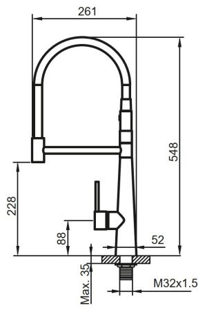 Смеситель для мойки Ahti Kemi KM813021