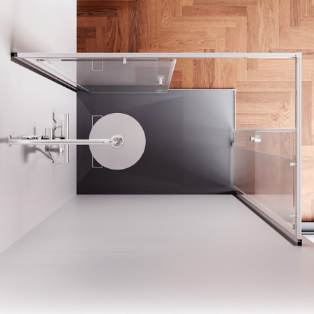 W94G-403-120280-MT1K X-joy Душевое ограждение AM.PM прямоугольн.,раздвиж.двери 120x80 хром мат