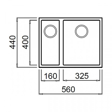 Кухонная мойка Elleci Quadra 150 Undermount G40 Nero LGQ15040BSO