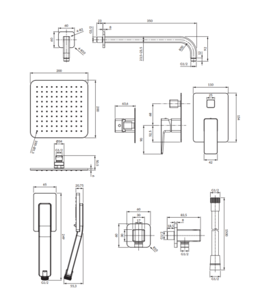 Душевая система OMNIRES Parma SYSPM10GR