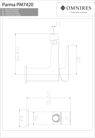 Смеситель для биде OMNIRES Parma PM7420BL