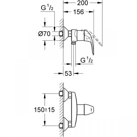 Смеситель для душа Grohe Euroeco 32740000