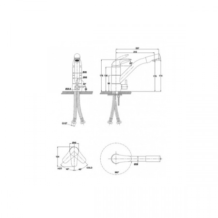 Смеситель для мойки Kaiser Safira 15066-5 Silver под фильтр