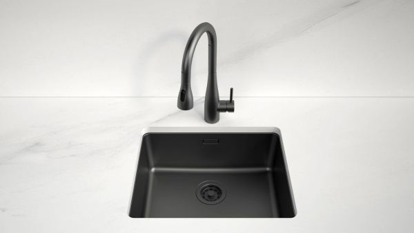 Мойка Paulmark YUNI 54 UNI YU54-MBN 540х440х200 мм, нержавеющая сталь, матовый черный
