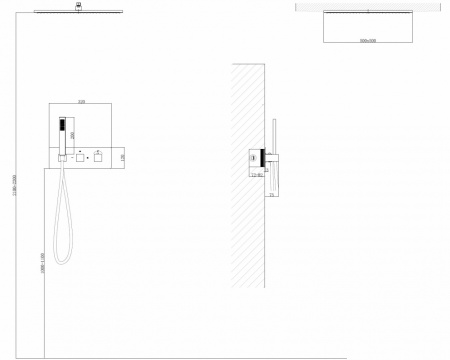 Душевая система ABBER Daheim AF8255NG скрытого монтажа без излива, термостат, никель