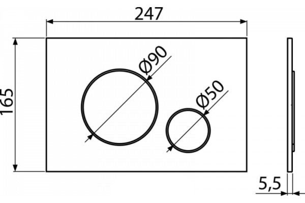 Кнопка смыва AlcaPlast M676 белая матовая