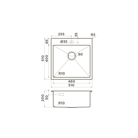 Кухонная мойка Omoikiri Akisame 51-GB нерж. сталь/графит 4997013