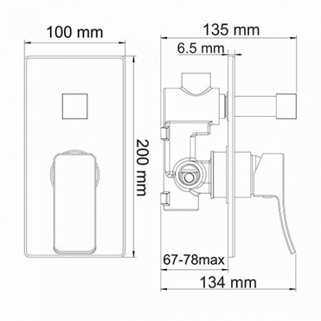 Смеситель для душа WasserKRAFT Aller WHITE 10641