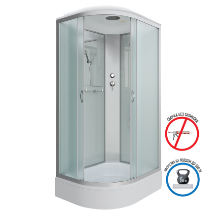 Душевая кабина Niagara Classic NG-2310-14LBK (120х80х200) высокий поддон(40см),стекло матовое