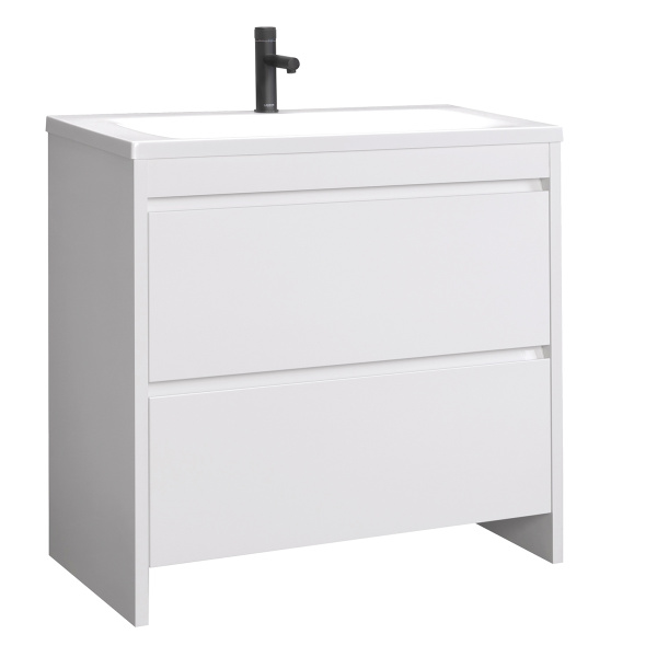 Тумба под умывальник Belux Мадрид 90-02 напольный, белый глянцевый