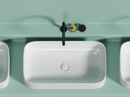 Умывальник чаша накладная прямоугольная Ceramicanova Element 705*380*150мм, белый матовый, CN6054MW