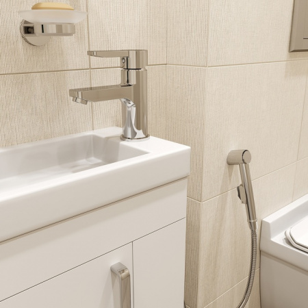 Смеситель для умывальника IDDIS Sena SENSB00i08 с гигиеническим душем