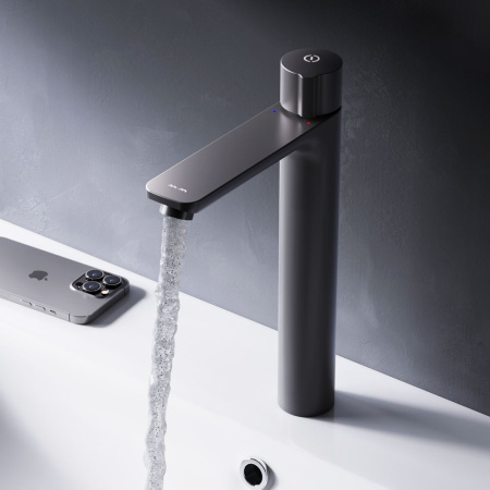 F85A92522_xxx X-Joy TouchReel Смеситель для умывальника AM.PM, высокий, чёрный.