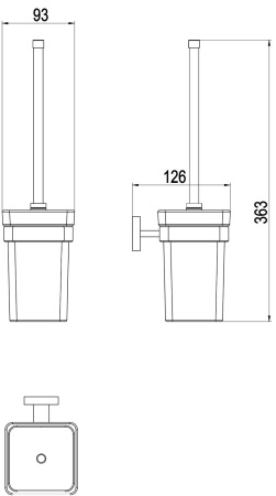 Ершик для унитаза Timo Selene 17061/17, матовое золото