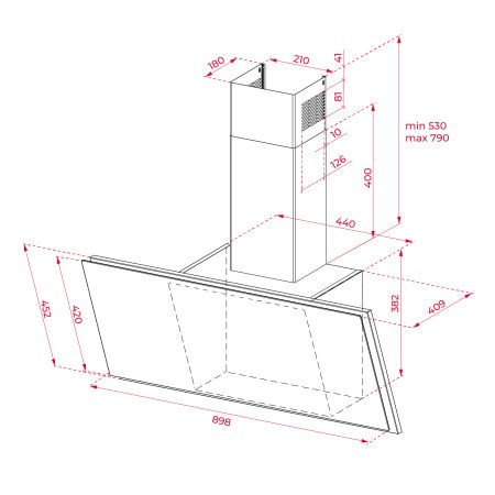 Кухонная вытяжка TEKA DVF 97670 WH 112930020