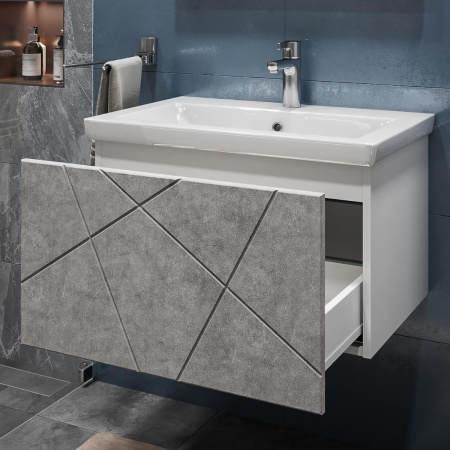 Тумба под раковину подвесная VIGO Geometry 033 бетон, 60 см