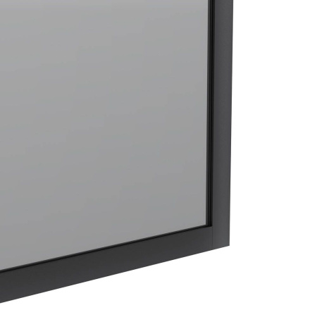 Стеклянная перегородка, шторка на борт ванны Reflexion RX14050TBL-04 140х50см фиксированная, тонированное закаленное стекло 8мм, черный профиль