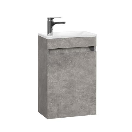 Тумба под умывальник Belux подвесная Чикаго 40 Бетон Чикаго светло-серый