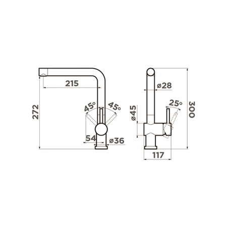 Смеситель для мойки Omoikiri Akashi OAK-CR-35