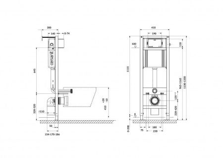 Инсталляция для унитаза механическая Cersanit Aqua Smart M 40 63475